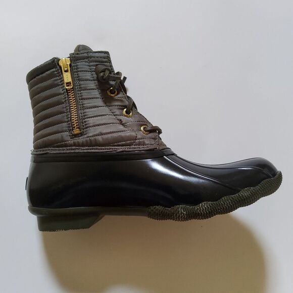 Sperry Saltwater Quilted Water Resistant Duck Boots Snow Rain Women's Size 8 New - Picture 7 of 14